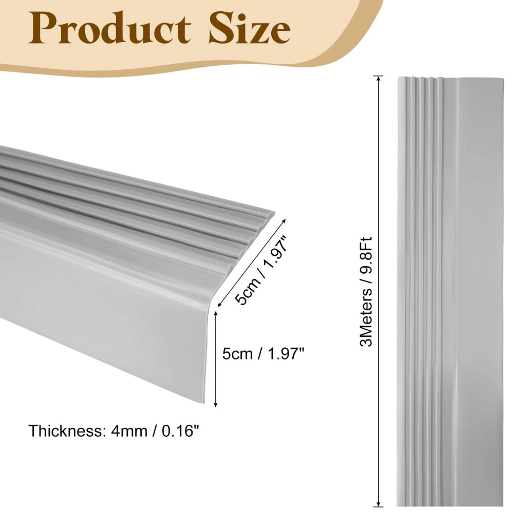 PVC autoadesivo, modello Traprand, 5x5 cm, 3 metri, grigio