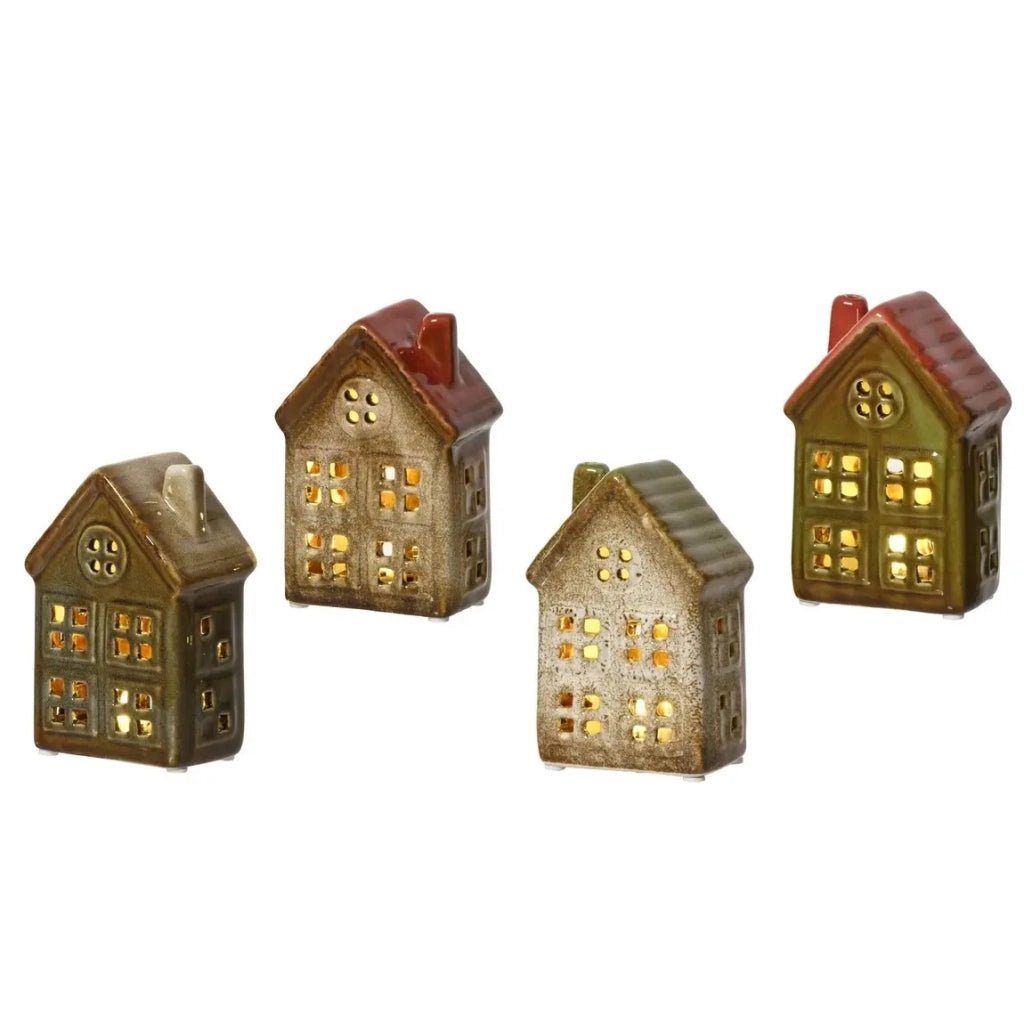 Casetta natalizia decorativa con LED 7 × 4,5 × H11,5 cm
