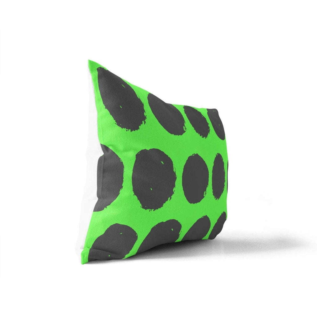 Cuscino decorativo, 35x50 cm, verde neon/rosso, in cotone/poliestere