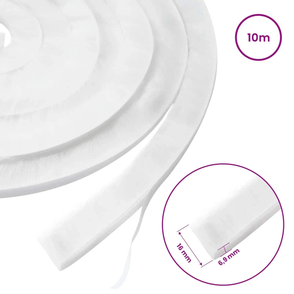 Guarnizione a spazzola autoadesiva 10 m PP Bianco 42045138