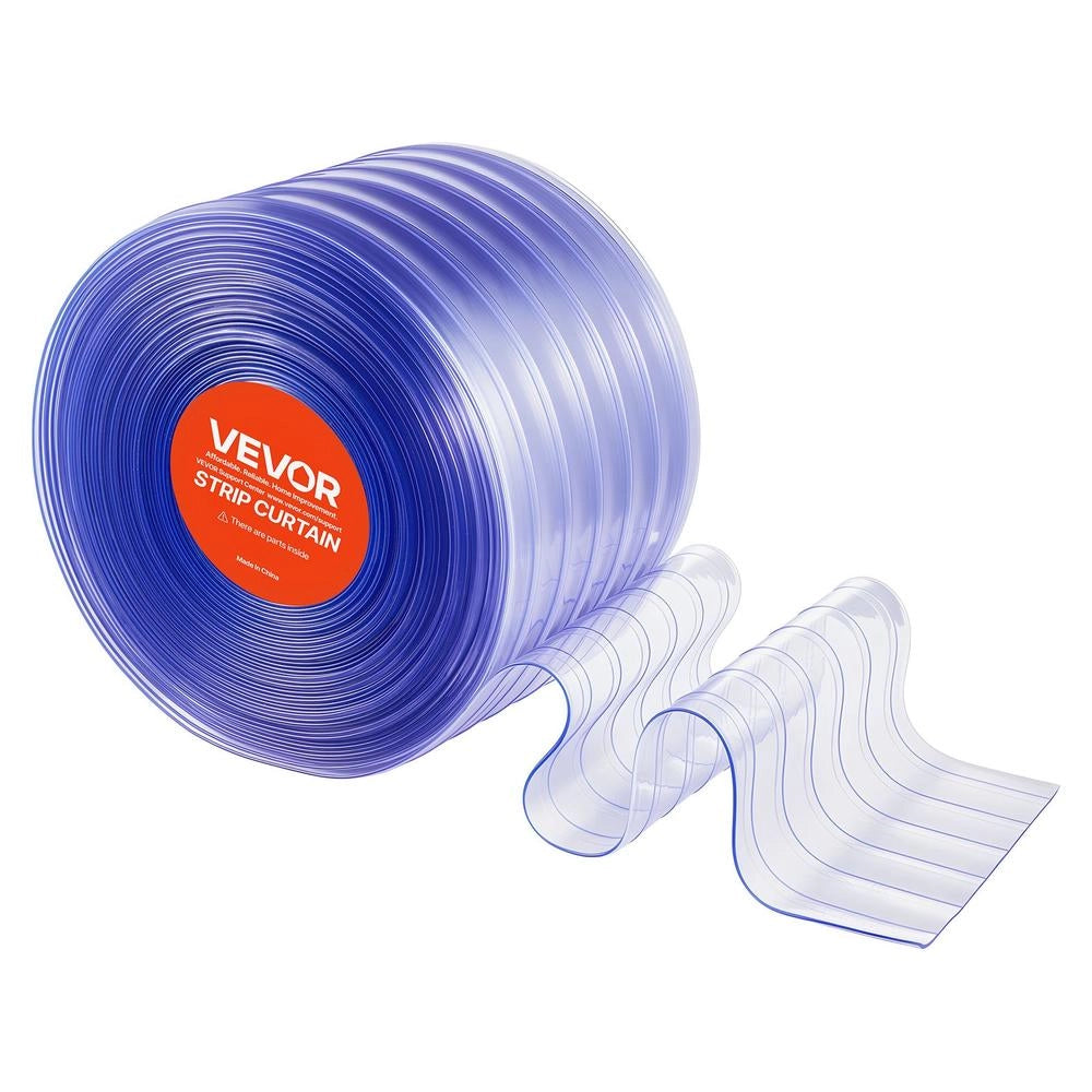 MS-0010 tenda a strisce trasparente PVC, 45,7 m x 30,5 cm, strisce per porte a coste, rotolo grande resistente per garage, magazzini e supermercati