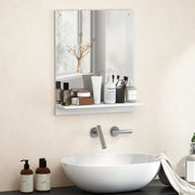 Specchio da bagno IVMEU 50x60 cm con mensola da 50 cm, bianco, per bagno e ingresso
