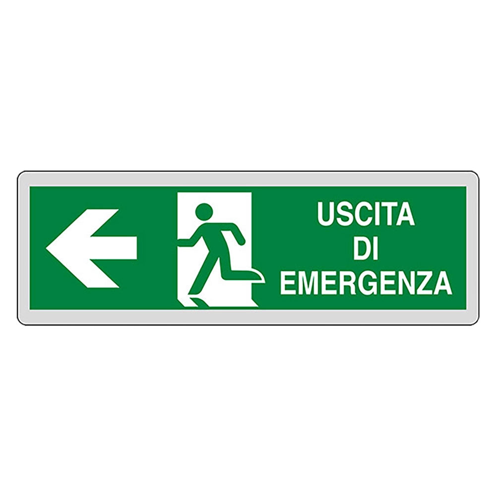 ETICHETTA SEGNALETICA USCITA EMERGENZA SINISTRA