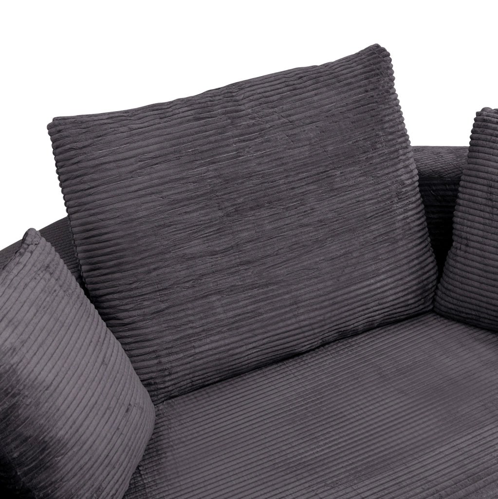 Divano letto pieghevole 2 in 1 173x176 cm in schiuma nero con 3 cuscini
