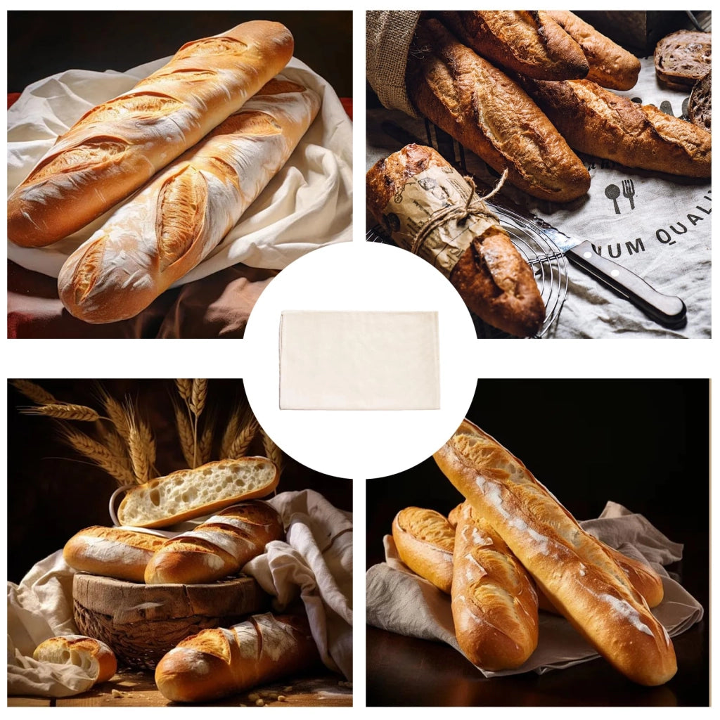 Set di 6 stroppi da forno, 75x45 cm, misto lino e cotone