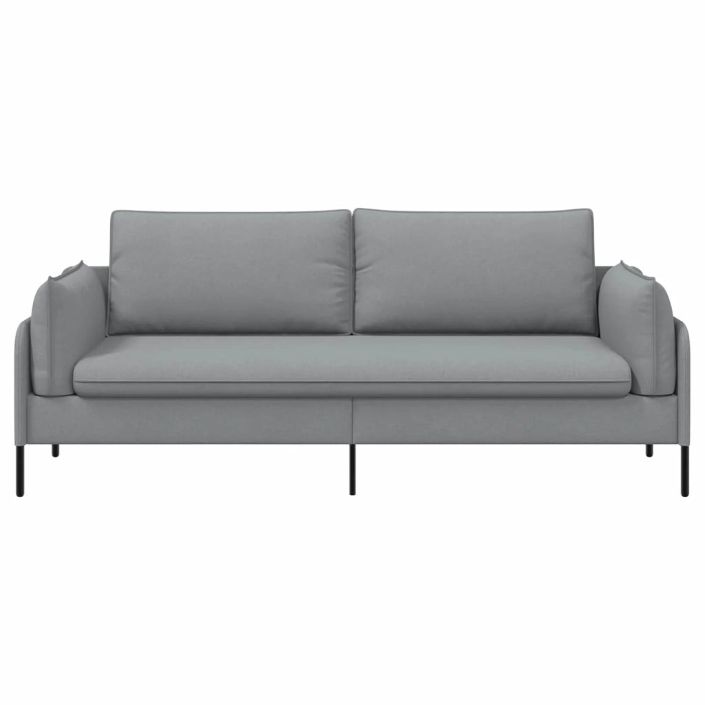 Divano 3-Persone Grigio Chiaro 222 x 81 x 89 cm Tessuto 42048629