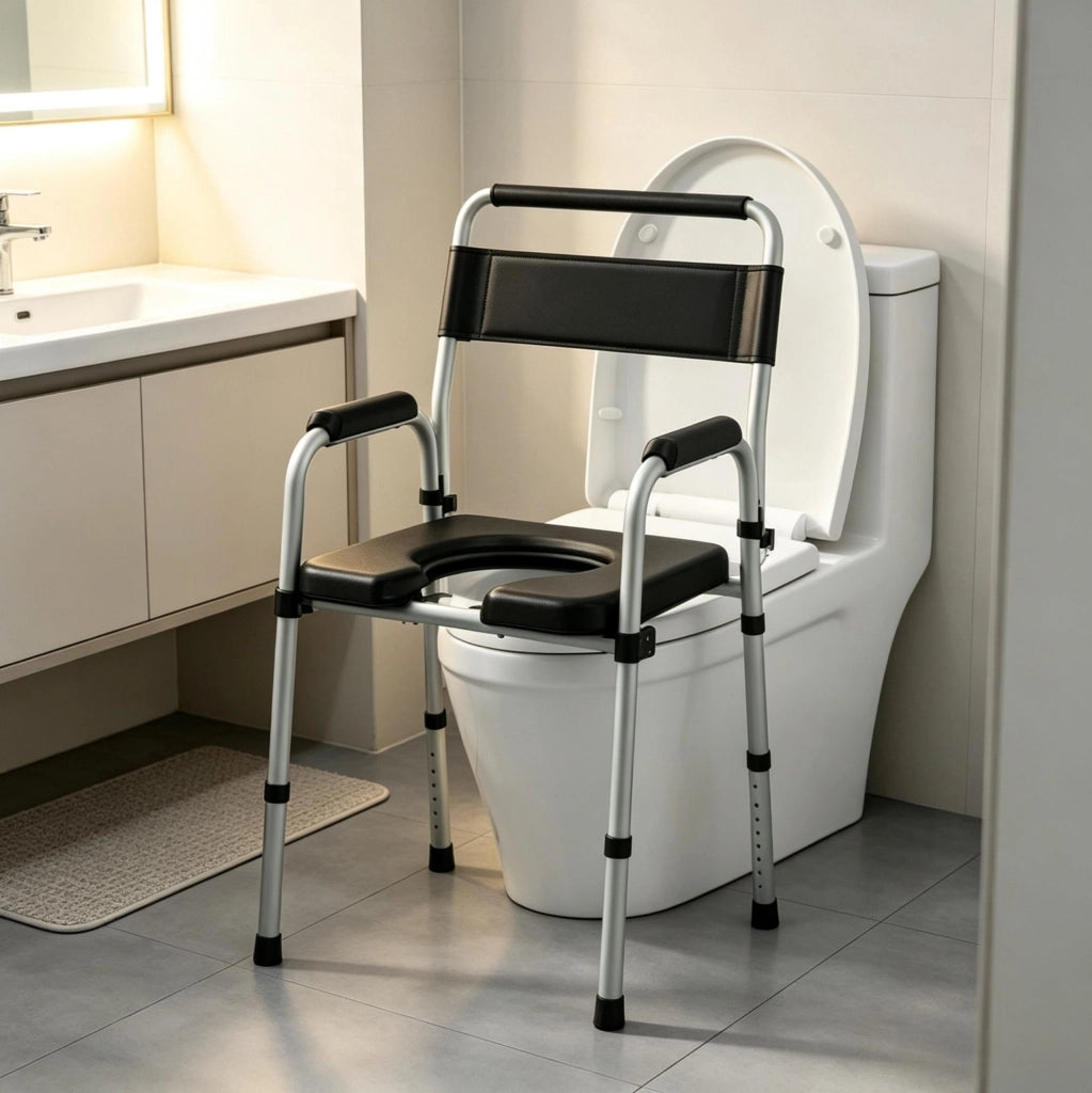 Sedia comoda pieghevole 52;5x46x81;597 cm in acciaio nero; 7 altezze