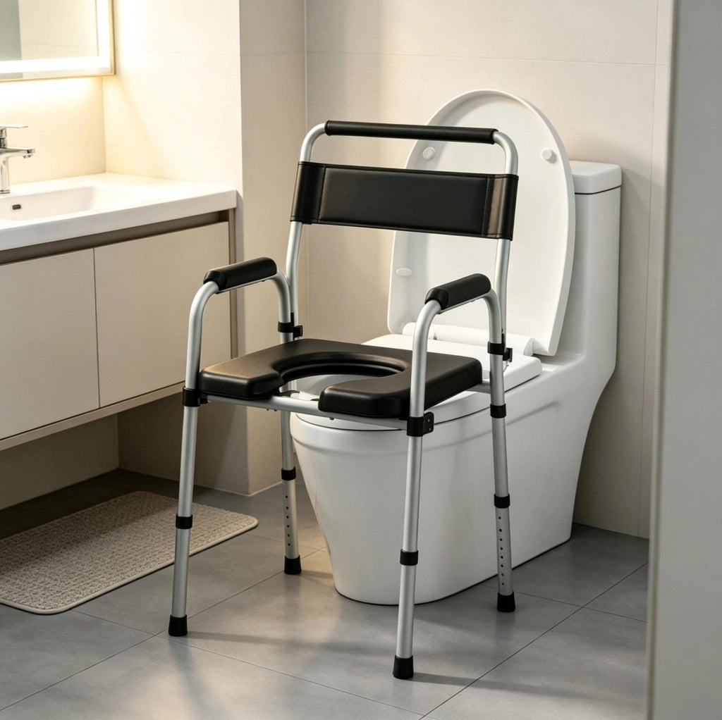 Sedia comoda pieghevole 52;5x46x81;597 cm in acciaio nero; 7 altezze