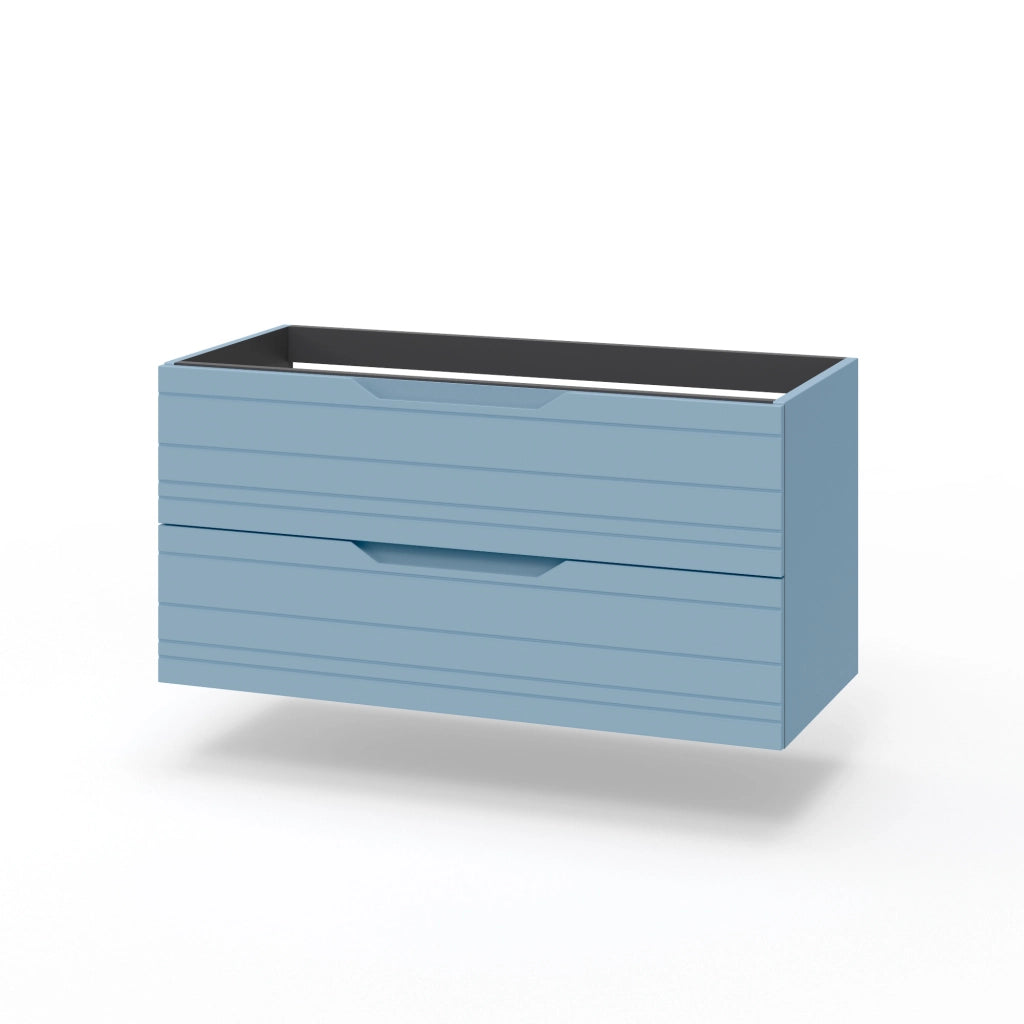 Base portalavabo 2 cassetti SOLMIRA azzurro tiffany