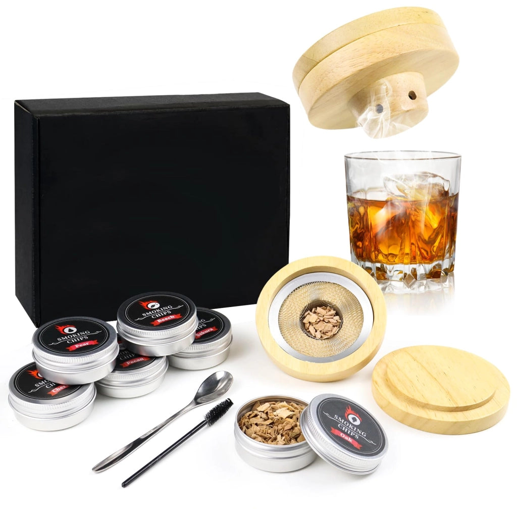 Kit per affumicare cocktail, con 6 trucioli di legno. Set per affumicare il whisky