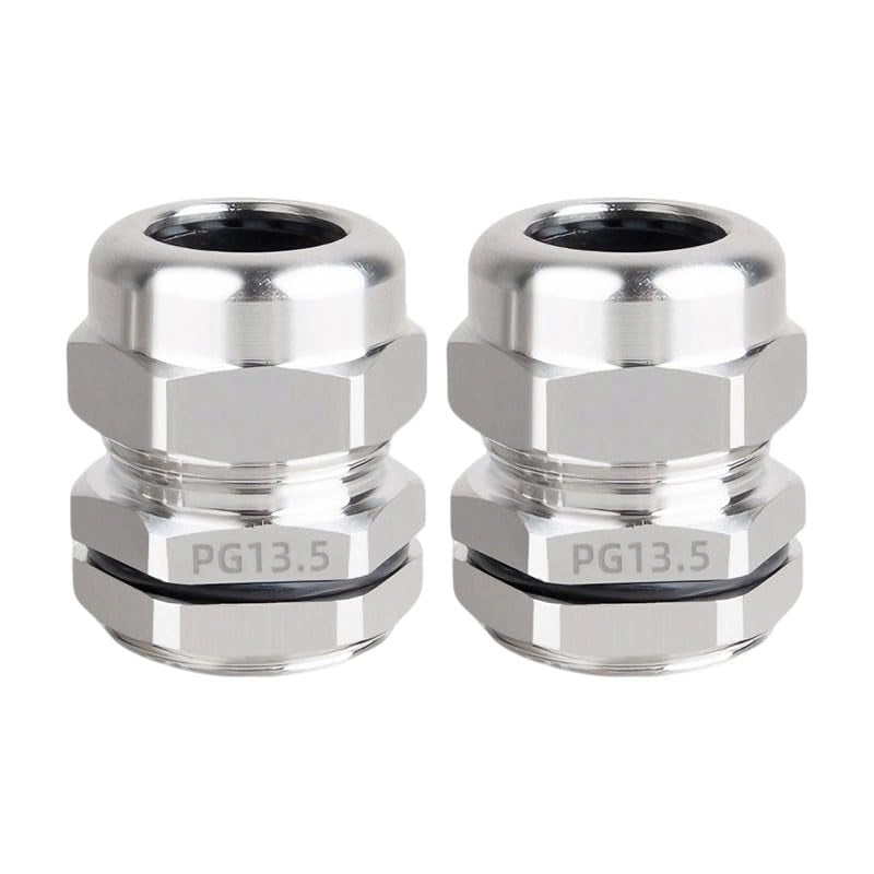 Raccordi per cavi PG13.5, in acciaio inossidabile 304, confezione da 2 pezzi, per cavi da 6-12 mm