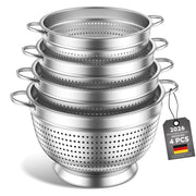 Set di 3 setacci, acciaio inossidabile, diametro 20/24/26 cm, maglia fine
