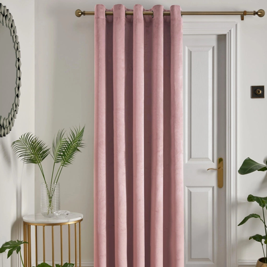 Tenda a pannello con occhielli, 168x214 cm, color rosa cipria, venduta singolarmente