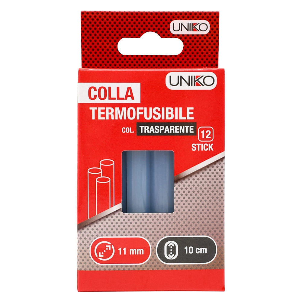 COLLA TERMOFUSIBILE 'UNK' mm 100 - ø mm 11,2 - trasparente pz 12