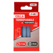 COLLA TERMOFUSIBILE 'UNK' mm 100 - ø mm 11,2 - trasparente pz 12