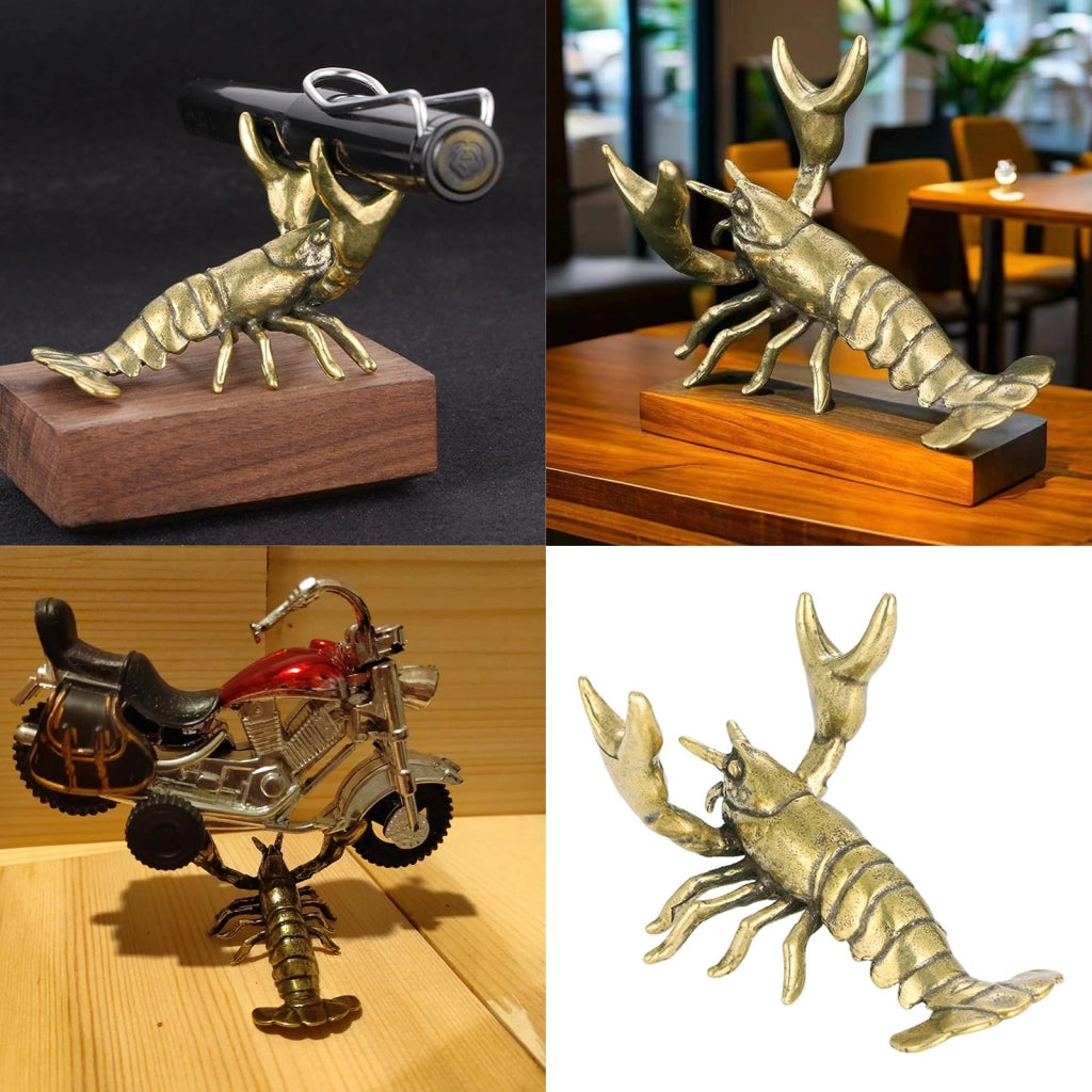 Portapenne in ottone a forma di animale, stile retrò, decorazione per ufficio