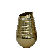 Vaso da tavola, ottone, dorato, 21 x 34 cm