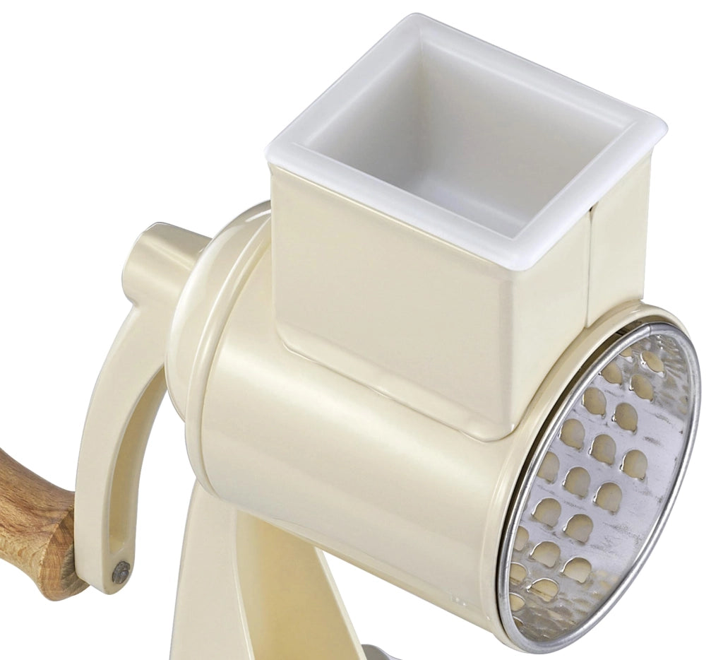 Raschietto manuale a rullo, con 2 rulli in acciaio inossidabile, base aspirante, colore crema