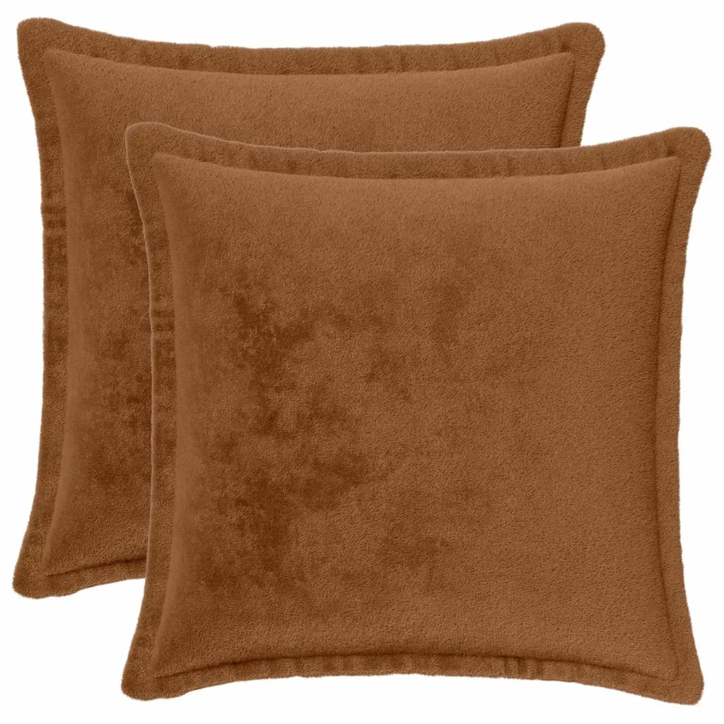 Federa 2 pz HOUTEN Marrone Chiaro 40 x 40 cm Flanella 917056