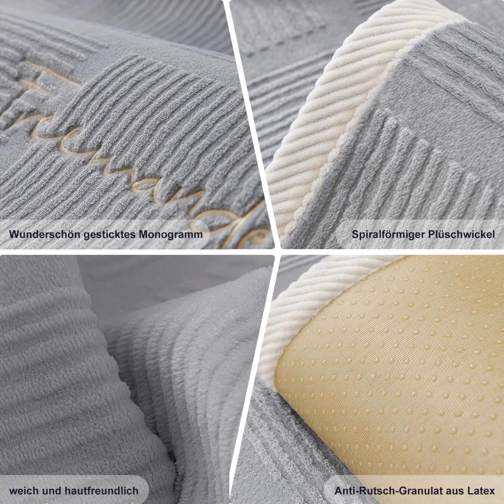 Copertura per divano, 90 x 160 cm, antiscivolo, in microfibra, grigia, 1 pezzo, design moderno