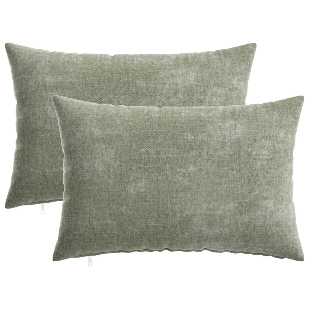 Federa 2 pz HEERLEN Verde 50 x 70 cm Tessuto Chenille 911359