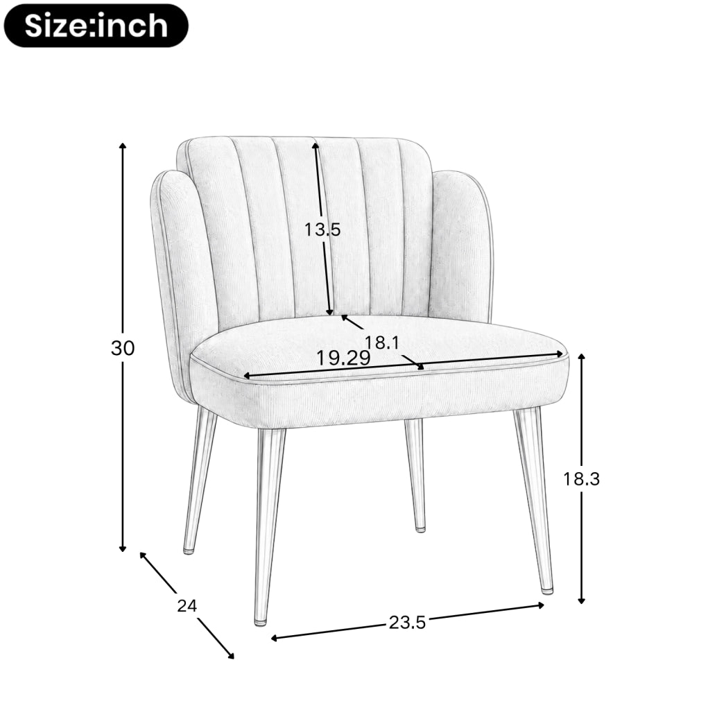 Set 6 sedie da pranzo 58,5x62x78 cm verdi, poliestere e ferro dorato