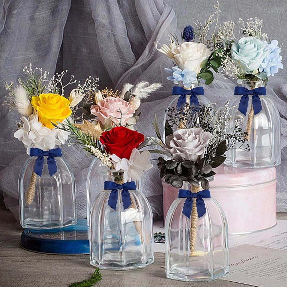 50 nastri di raso blu, 60 mm, autoadesivi, ideali per lavori manuali e confezioni regalo