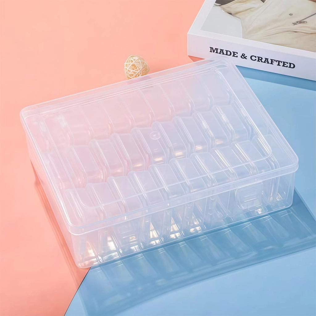 30 mini contenitori di plastica, 5x5x2 cm, trasparenti