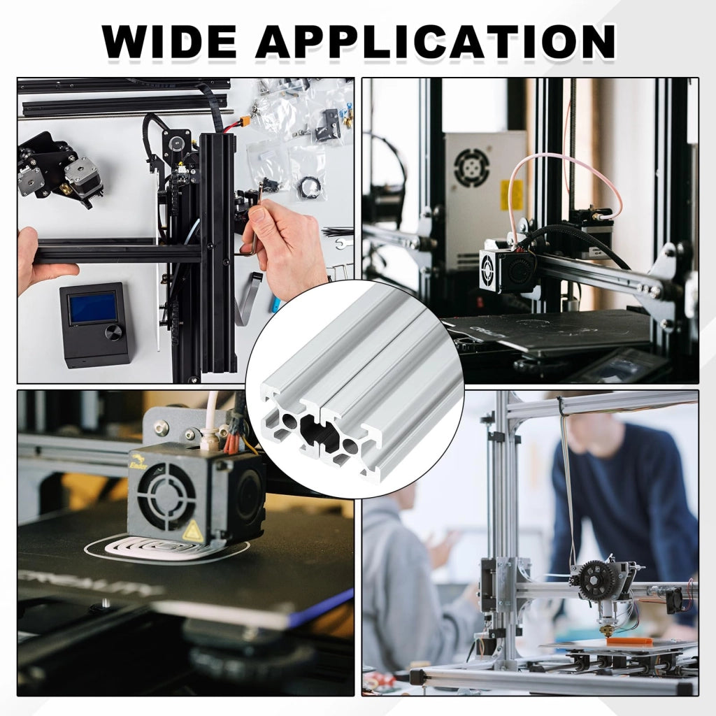 2 profili in alluminio da 250 mm, modello 2020, con scanalatura a V, anodizzati, per stampanti 3D e progetti fai-da-te