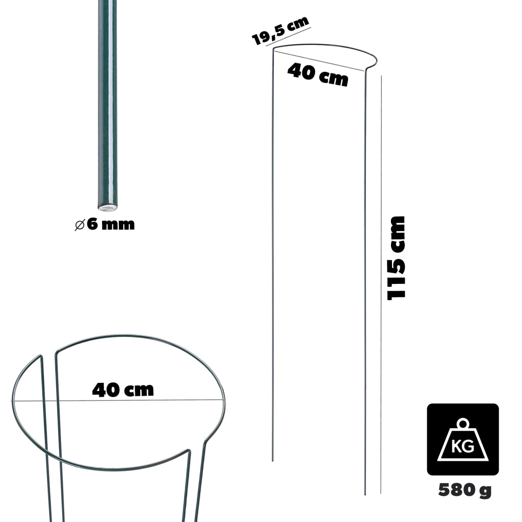 KADAX Supporto semicircolare per piante 115 cm