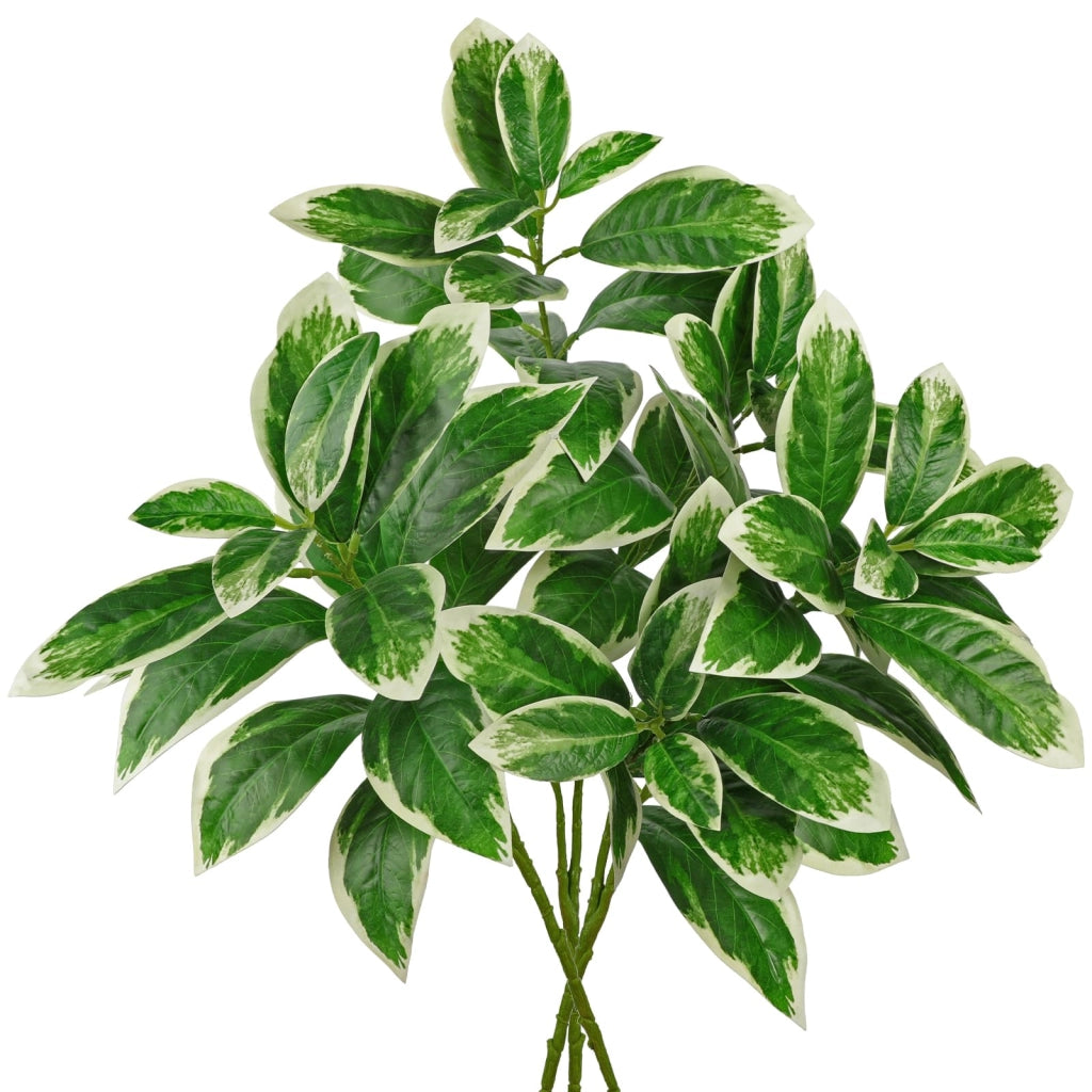 Rami di ficus artificiali, set da 3, 76 cm, verde artificiale realistico