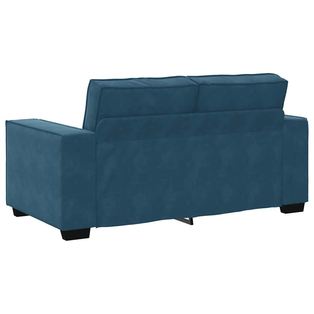 Divano a 2 Posti Blu 160x78x84 cm in Velluto