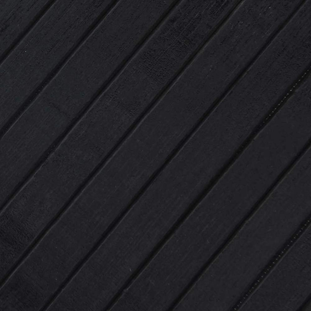 Tappeto Rettangolare Nero 70x200 cm in Bambù
