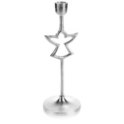 Candeliere, design Engel, metallo, argento, 10x28 cm