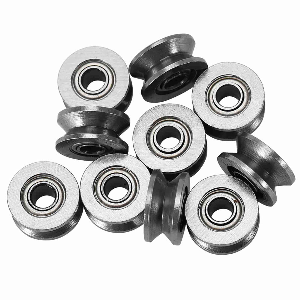 Cuscinetti a sfera V-Nut, modello V624ZZ, confezione da 10 pezzi, dimensioni 4x13x6 mm, acciaio