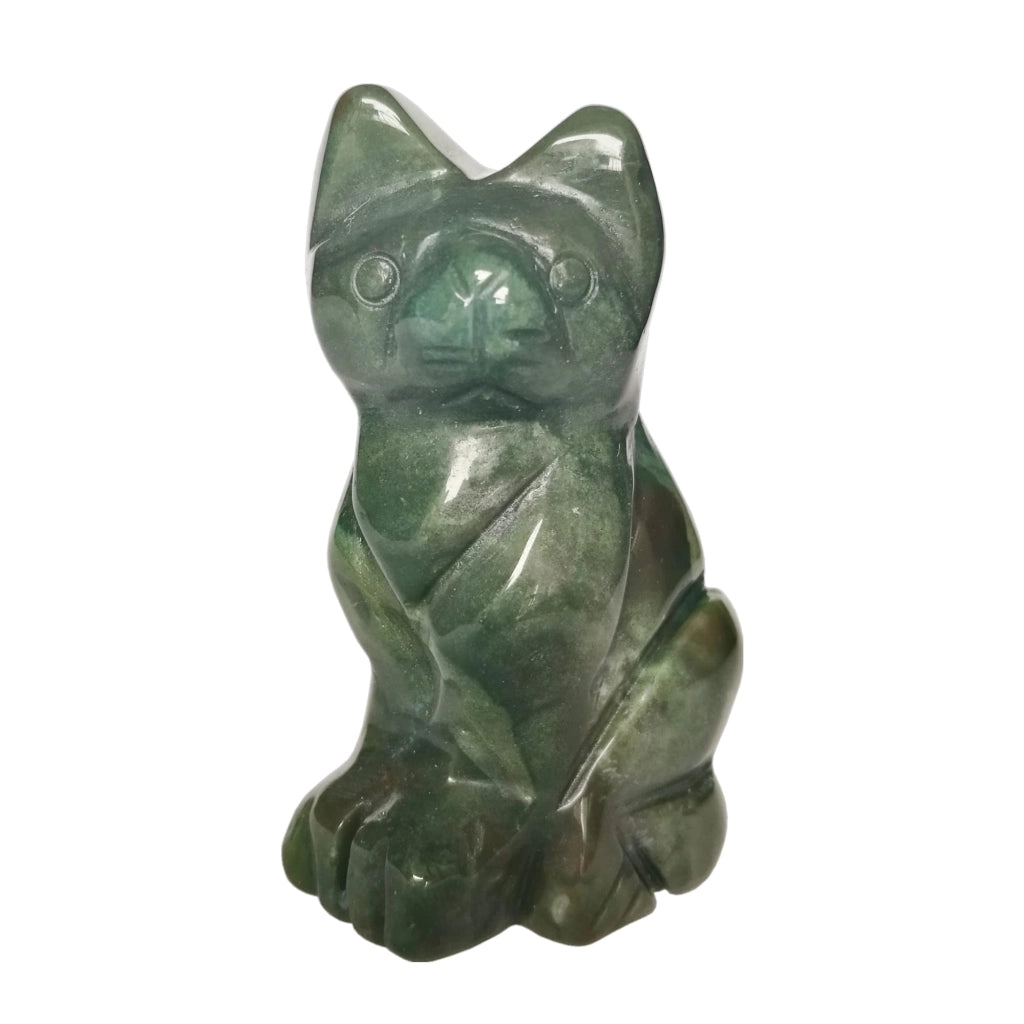 Gatto portafortuna in agata, 50 mm, statuetta in cristallo, decorazione
