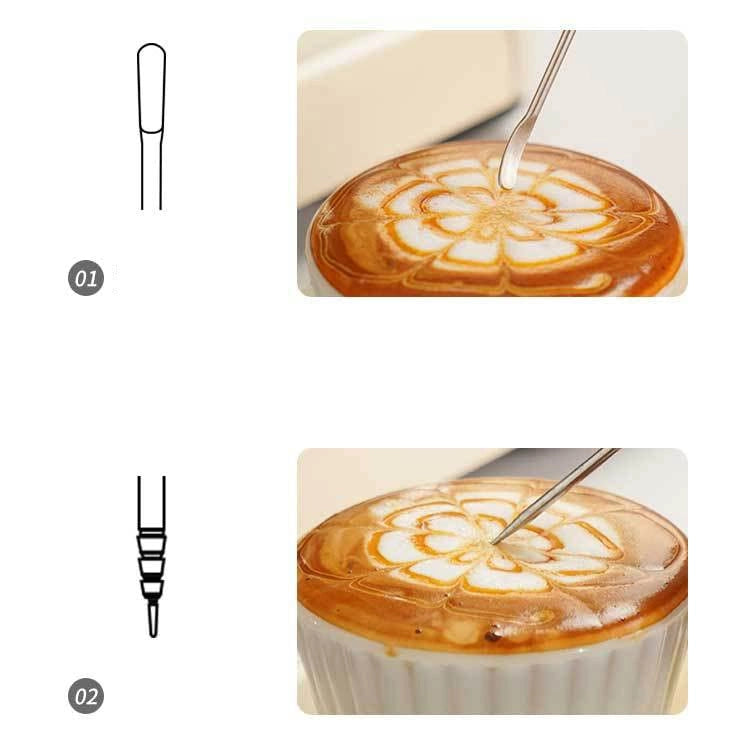 Caraffa per montare il latte da 600 ml, in acciaio inossidabile, con beccuccio per decorazioni a latte art