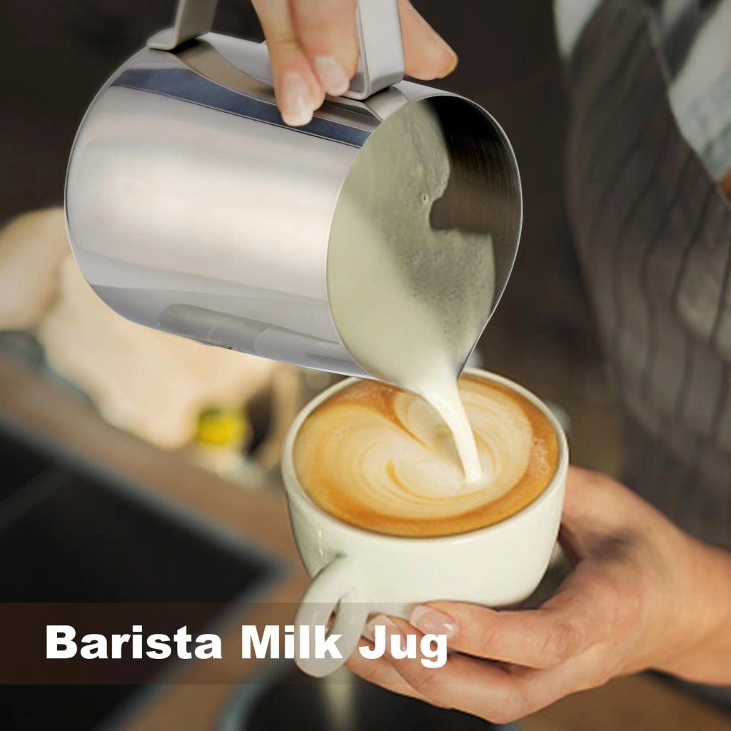 Montalatte in acciaio inossidabile, capacità 350 ml, accessorio per baristi