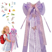 Nastro decorativo per cono di benvenuto scolastico, rosa-lilla, 20 x 60 cm