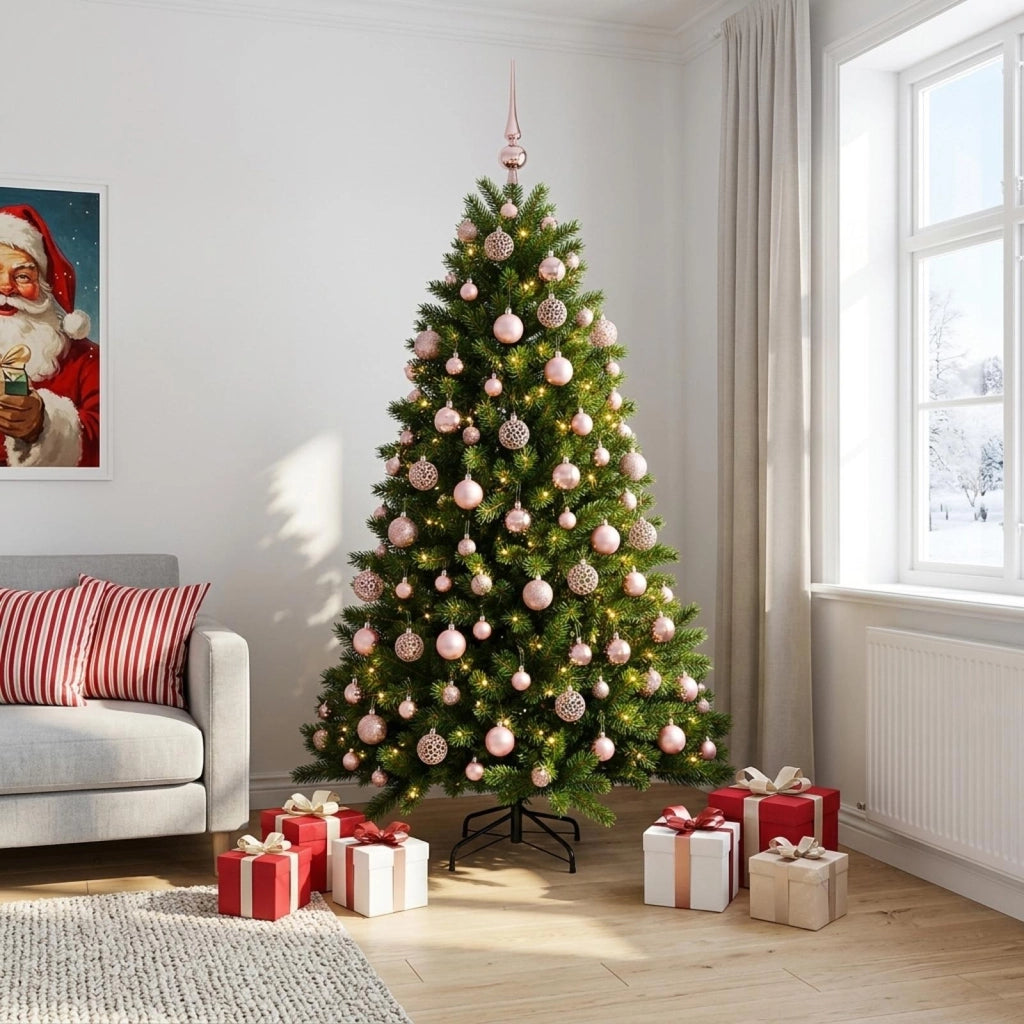 Albero di Natale Artificiale con Palline 210 cm 300 LED 3466711