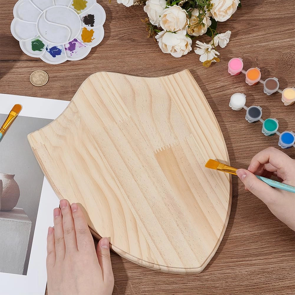 Plaquette decorativa in legno, dimensioni 32 x 24,9 cm, non verniciata, adatta per progetti fai-da-te