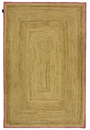 Tappeto Houston, color rosa, 120x180 cm, in juta, stile boho