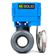 Valvola a sfera in PVC-U da 1", elettrica, 9-36V AC/DC, normalmente aperta