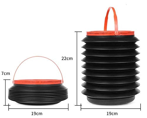 Secchiello pieghevole da 4 litri – Ideale per campeggio, pesca, auto, barca