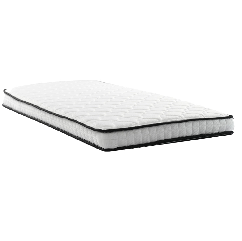 Letto a castello 90x200 bianco in pino con contenitori e 2 materassi