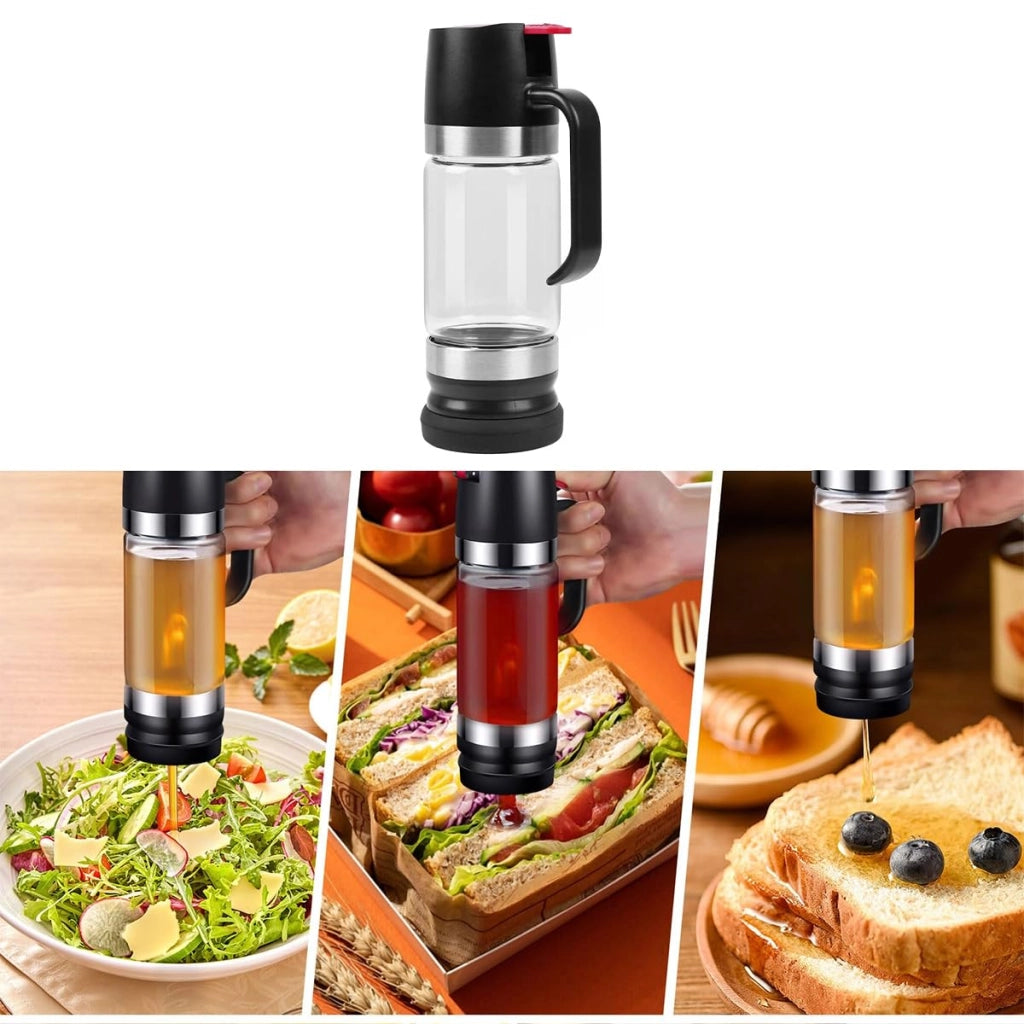 Distributore per miele in vetro, capacità 300 ml, antigoccia, ideale per tè e pasticceria