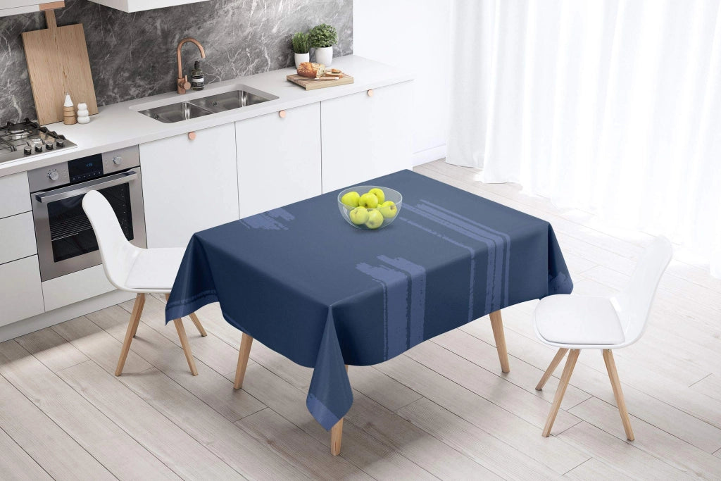 Tovaglia 140x140 cm, in poliestere, idrorepellente, colore blu