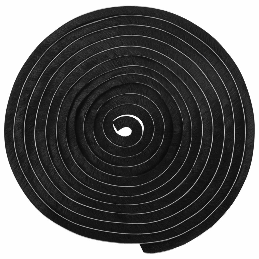Guarnizione a spazzola autoadesiva 25 m PP Nero 42045188