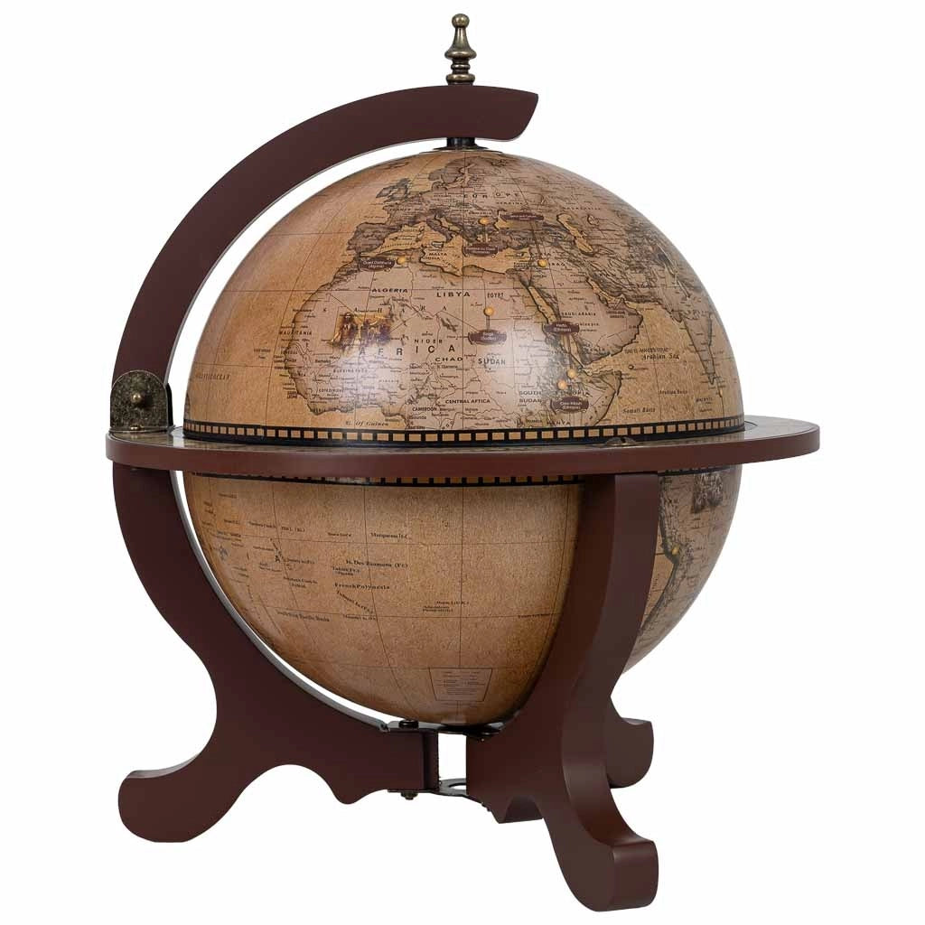 Portabottiglie a forma di mappamondo beige D41,6x46h cm