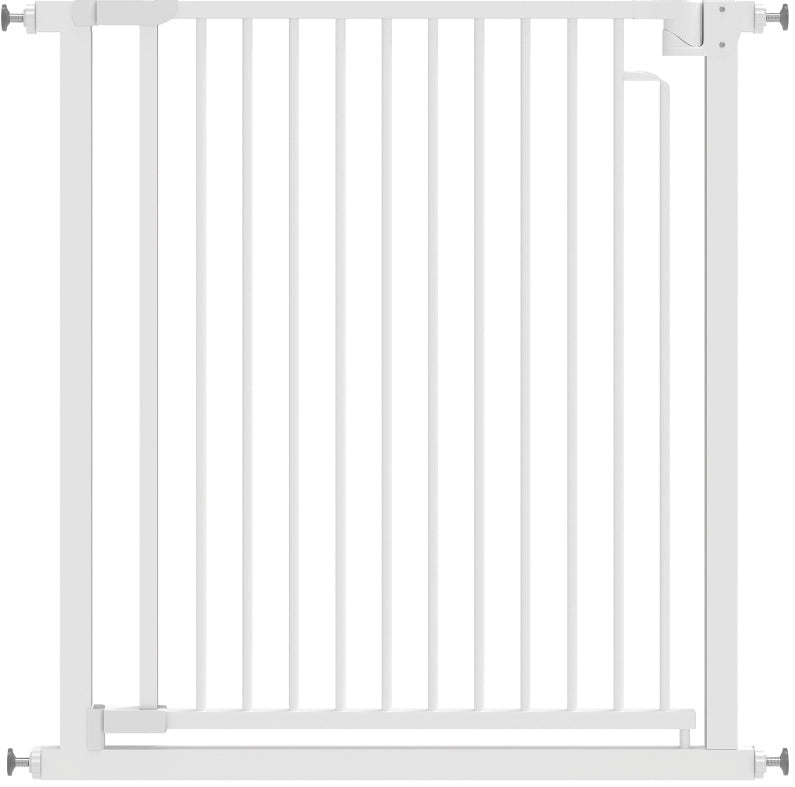 Cancello di sicurezza per bambini e animali 76-80 x 76 cm bianco senza foratura